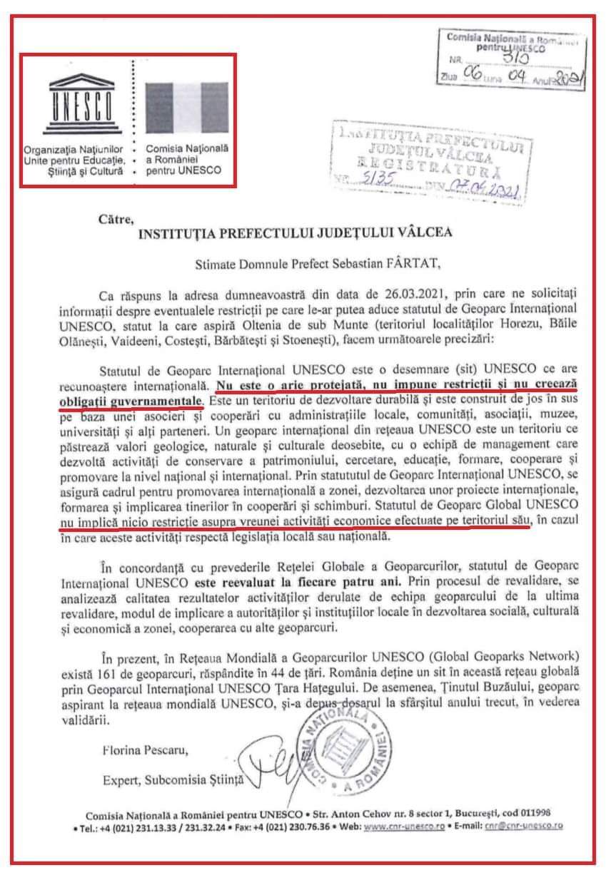 geoparc unesco valcea